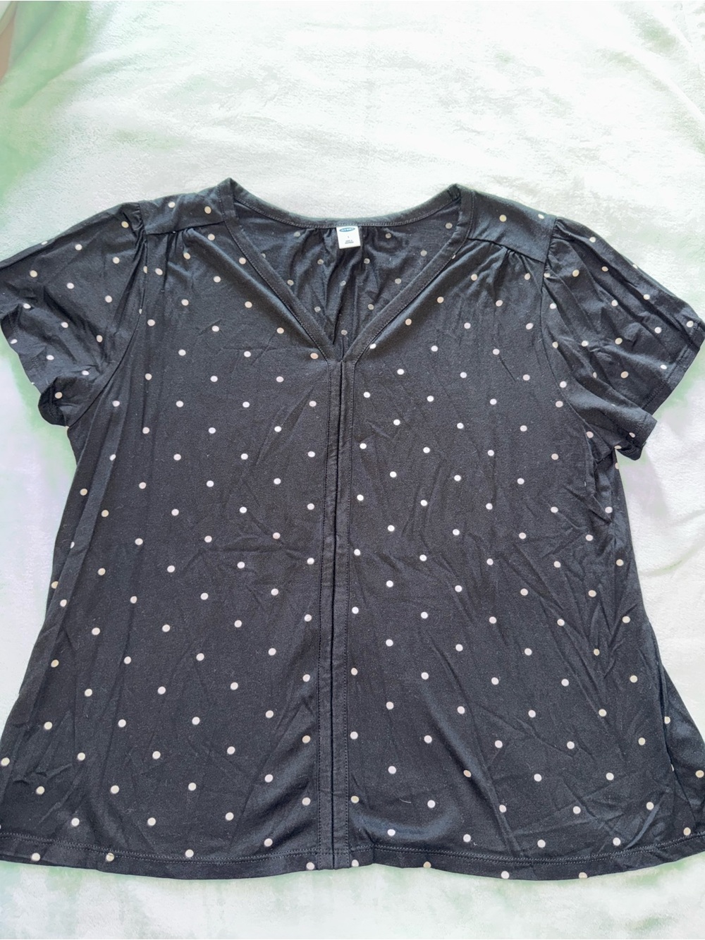 Women’s Old Navy Black Polka Dot Blouse Size L